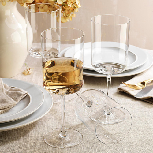 Juego De 4 Copas De Vino Cuadradas, Copas De Vino Modernas C