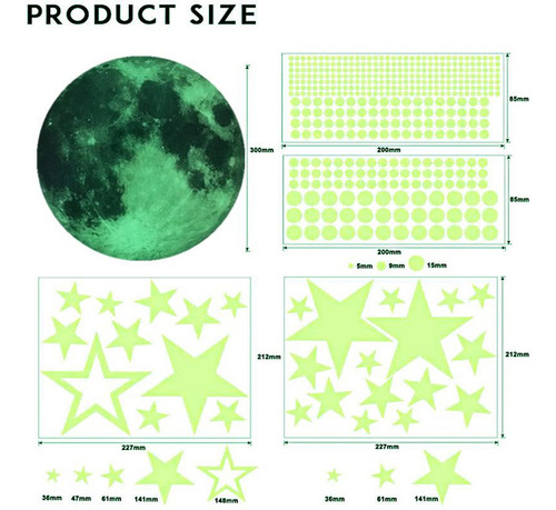 Y Brillan En La Oscuridad Estrellas Para Techo, 435pcs