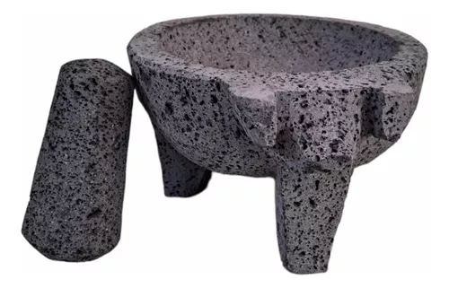 Molcajete Mexicano Cabeza Olmeca Grande 9 PuLG. Artesanal