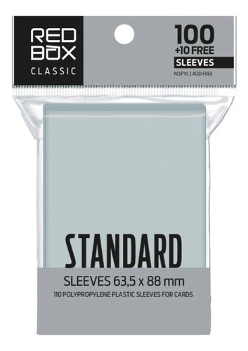 Sleeves Padrão Poker 63,5 X 88mm Classic 110 Unidades Buró