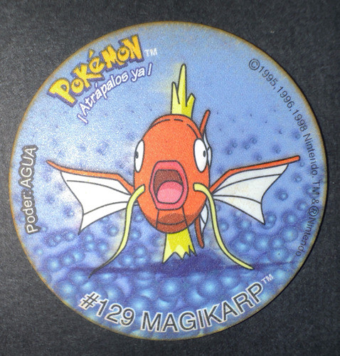 Taps Pokemon De Frito Lay - #129 Magikarp - 1998 Original