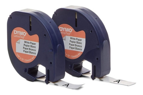 Imagen 2 de 2 de Cinta Rotuladora Letratag Papel Dymo Paq X 3 De 2 Cintas C/u