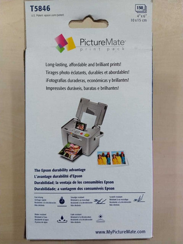 Papel Epson Glossy (brilhante) 150 Folhas T5846 Com Cartucho