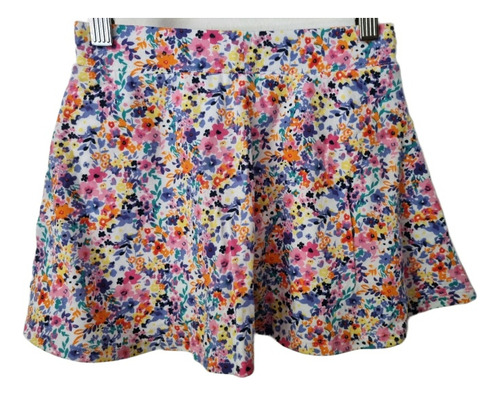 Falda Short Floreada Para Niña Verano 