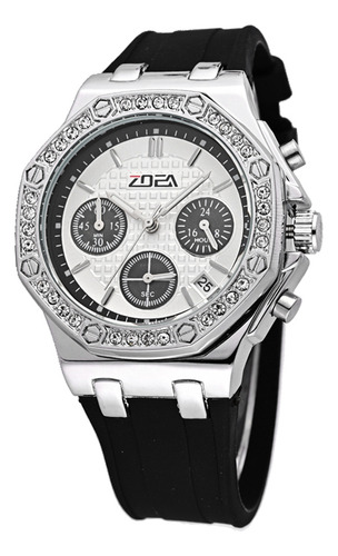 Reloj Zoea Ez8045b Plata Neutro Cuarzo Resistente Agua 30m