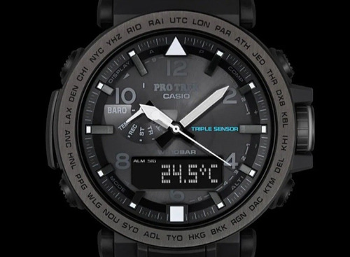 Reloj Casio Pro Tek Prg-650y Negro Silicona Negro Plata Negro