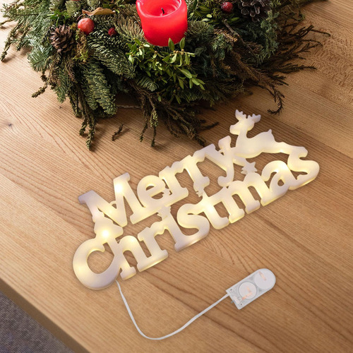 Placa Led De Navidad, Letrero Led De Feliz Navidad, Letreros