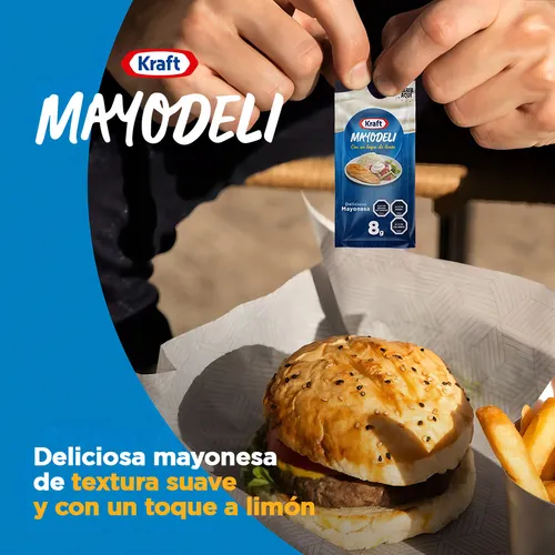 Mayonesa Kraft Mayodeli Sachet 8g Caja 500 Unidades