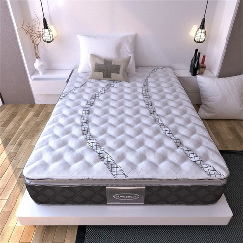 Imagen 5 de 6 de Colchón Matrimonial America Smart Confort+2almohadas+ Envió
