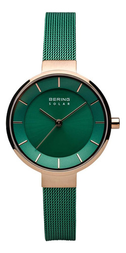 Bering Reloj Analógico Para Mujer Colección Solar Con Correa