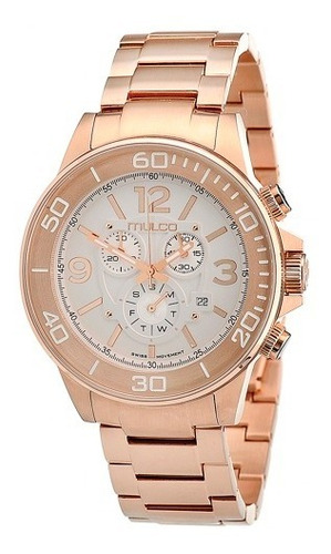 Reloj Mulco Unisex Mw4-90147-331 Oro Rosa Análogo Suizo De