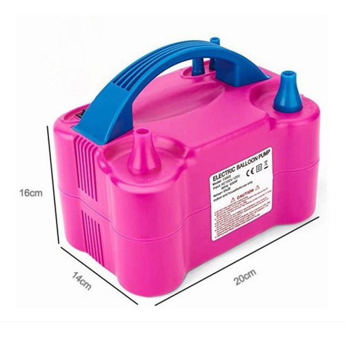 Bomba Inflaglobos Doble Electrica Compresor Aire Fiesta