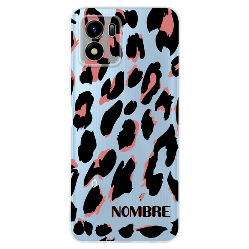 Funda Para Vivo Animal Print Leopardo Personalizada Nombre