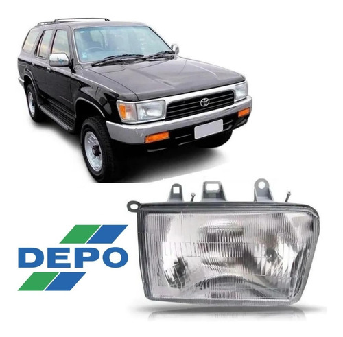 Farol Hilux Sw4 1992 1993 1994 95 Cromado Depo Direito