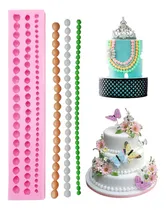 Comprar Molde Silicona Cadena De Perlas Fondant Repostería Porcelana