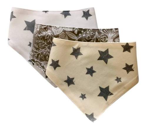 Set De Baberos Bandana Impermeables Nueve Lunas