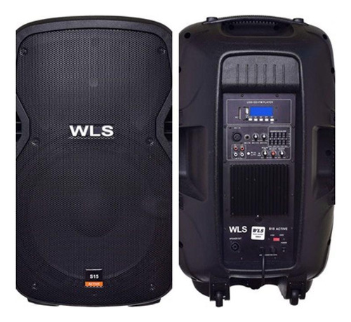 Caixa De Som Ativa Bluetooth Wls S15 250w Usb Rádio Bivolt Cor Preto 220V