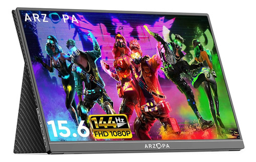 Arzopa 15.6'' 144hz Monitor De Juegos Portátil, 1080p Fhd Mo
