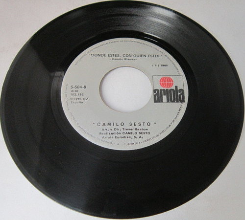 Camilo Sesto - Perdoname Single 7 Lp (Usado)