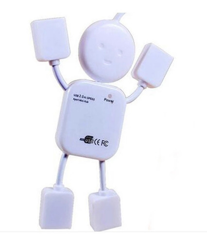 Imagen 1 de 9 de Hub Concentrador Multi Contacto Usb 4 Puertos Switch Muñeco