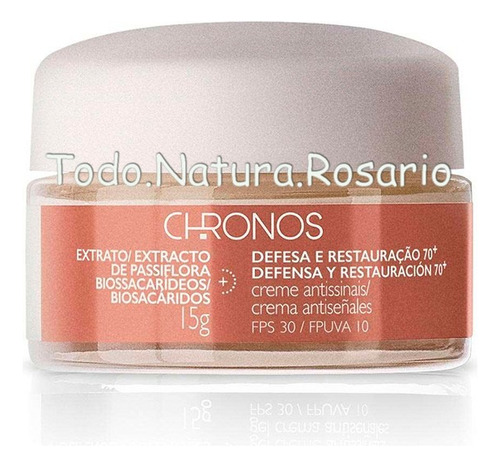 Natura Chronos Crema Antiseñales 70+ Día 15g Tamaño Travel