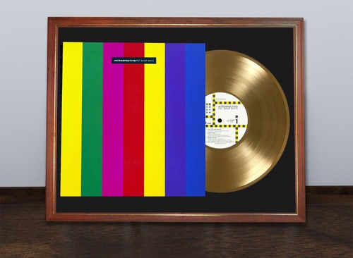 Pet Shop Boys Introspective Tapa Lp Y Disco Oro En Cuadro