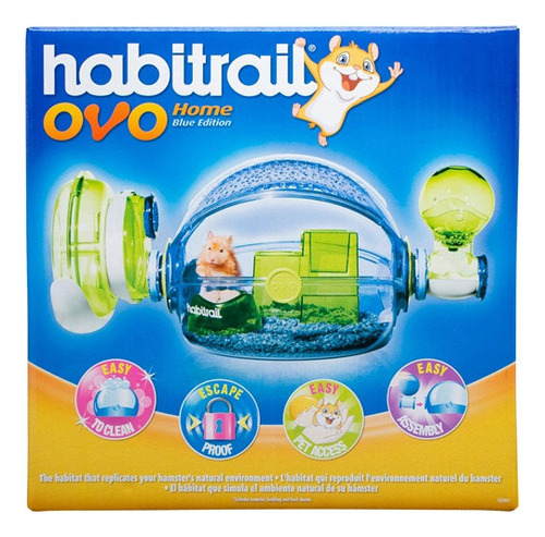 Jaula Hábitat Hámster Ovo Home Blue Edition Habitrail Color Azul