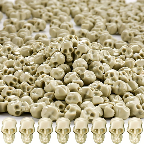 100pcs Mini Plastic Skull Heads Miniature Realistic