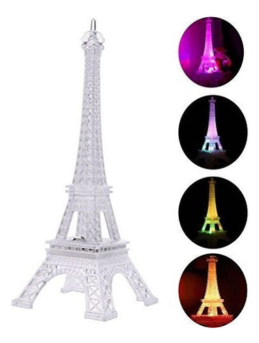 Ledmomo Acrilico Torre Eiffel Led Parpadeante Colorido Luz