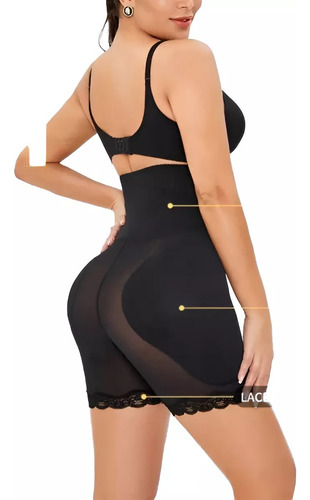 Pantalones Cortos Modeladores De Cadera Y Cintura Negro 4xl