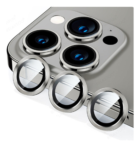 Protector Cámara Vidrio Aro Metálico Para iPhone 13 Pro