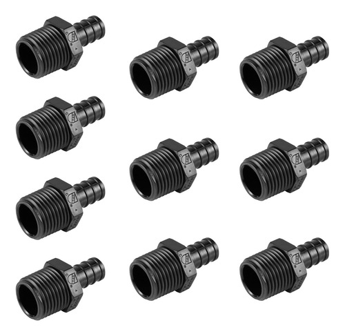 Efield - Paquete De 10 Adaptadores Macho Npt De 3/4 Pulgadas