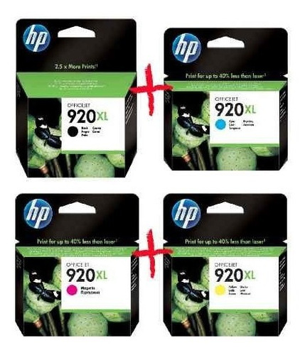 Cartuchos Hp 920xl Combo Originales Negro + 3 Colores Promo