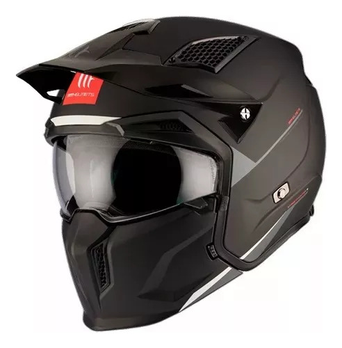 Casco Moto Abierto Modular Mt Streetfighter Solid - Fas **