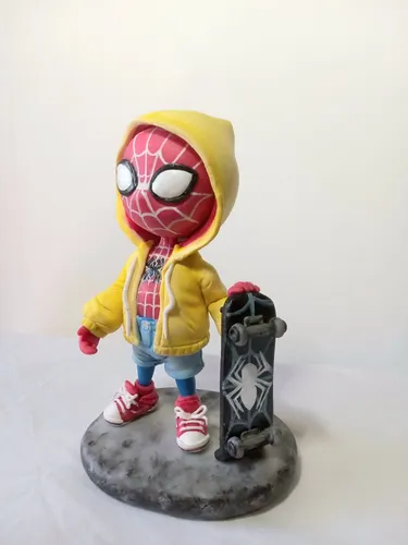 Spiderman Adorno Para Torta En Porcelana Fria