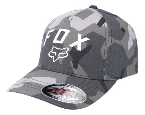 Gorra Fox Junior Bnkr Flexfit Hat Gris Original Y Nuevo