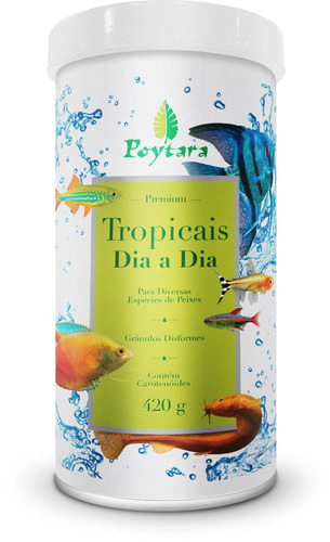 Comida para peixes Poytara Tropicais Dia a Dia formato extrusado