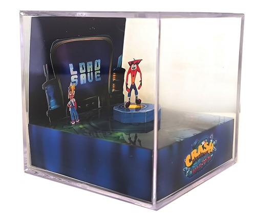 Cubo Diorama - Crash Bandicoot 3 Azul
