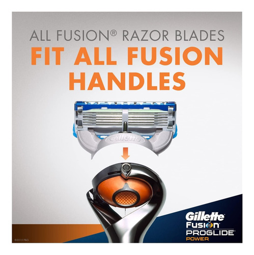 Gillette 81307362 Fusion Proglide Power Pack De 4 Hojas