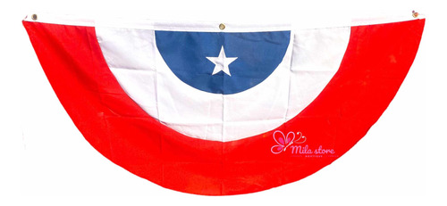 Bandera Chilena/ Escarapela Lisa,  90 X 120 Dieciochera