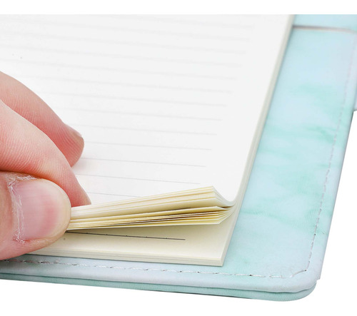 Libro De Diario De Cuero De Pu Marmoleado Para Escribir