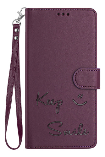Funda De Piel Con Forma De Cara Sonriente Para Cubot Note 40/p50/a10/a20/a30/max 5, Cierre Magnético, Ranuras Para Tarjetas, Cartera