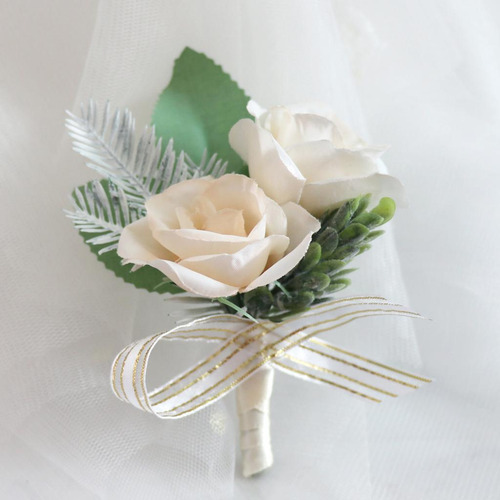 Decoración Novia Ramillete Ojal Rosa Flor Favor