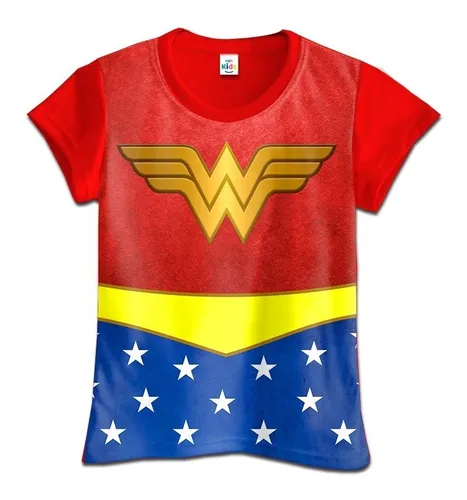 Franela Camisa Ni a Mujer Maravilla En Algodon MercadoLibre