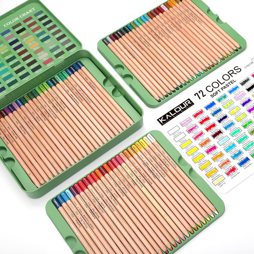 Kalour Lapices De Colores De Tiza Pastel, Juego De 72 Colore