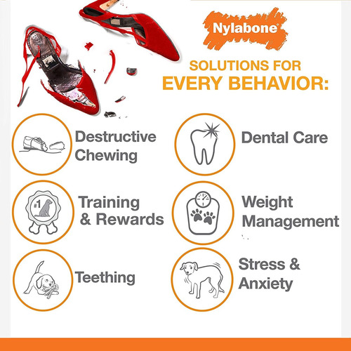 Imagen 3 de 8 de Juguete Masticable Dental Nylabone Moderate Chew Flexichew