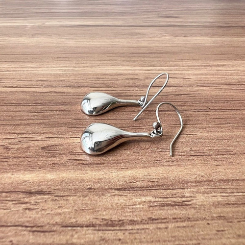 Imagen 5 de 10 de Aretes Largo De Plata Ley .925 Agálea Mujer