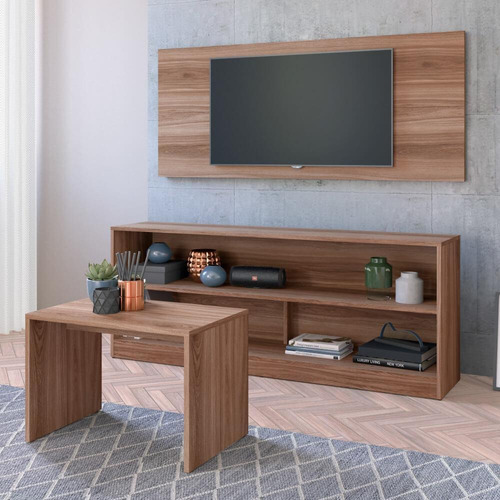 Set completo de TV para sala de estar, 32, marrón, Brv Furniture Br 387-164, color marrón