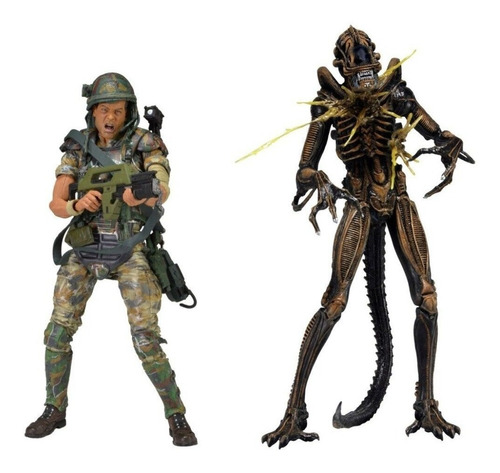 Aliens Private Hudson Vs Xenomorph Warrior 2 Pack Figure Set