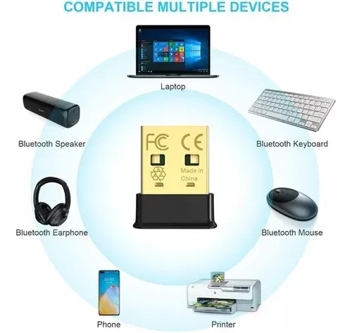Adaptador Receptor Usb Bluetooth 5.0 + Edr 1mii Bt502 Dongle